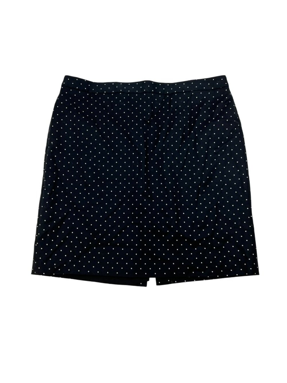 Liz Claiborne Career Polka Dot Straight Skirt Black/White Back Slit Size 18